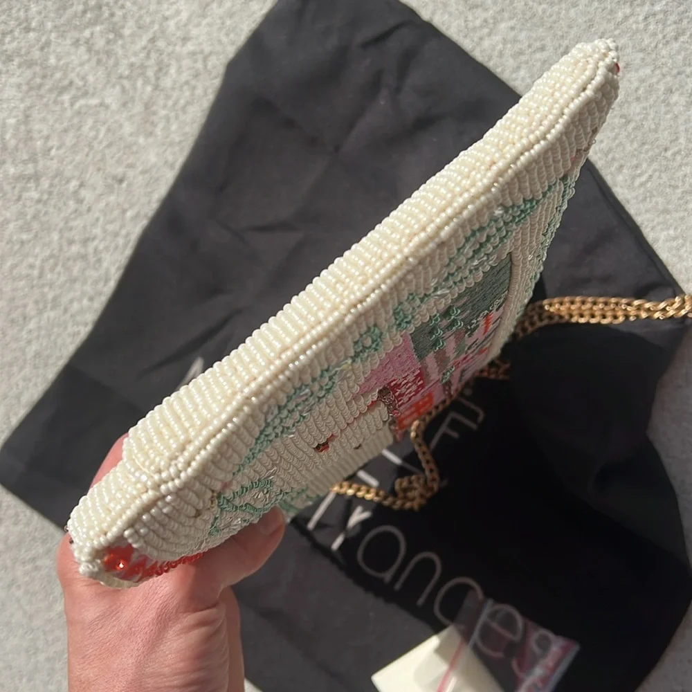 Mary Frances Crossbody bag beaded rhinestones handbag clutch castle - Picture 14 of 16